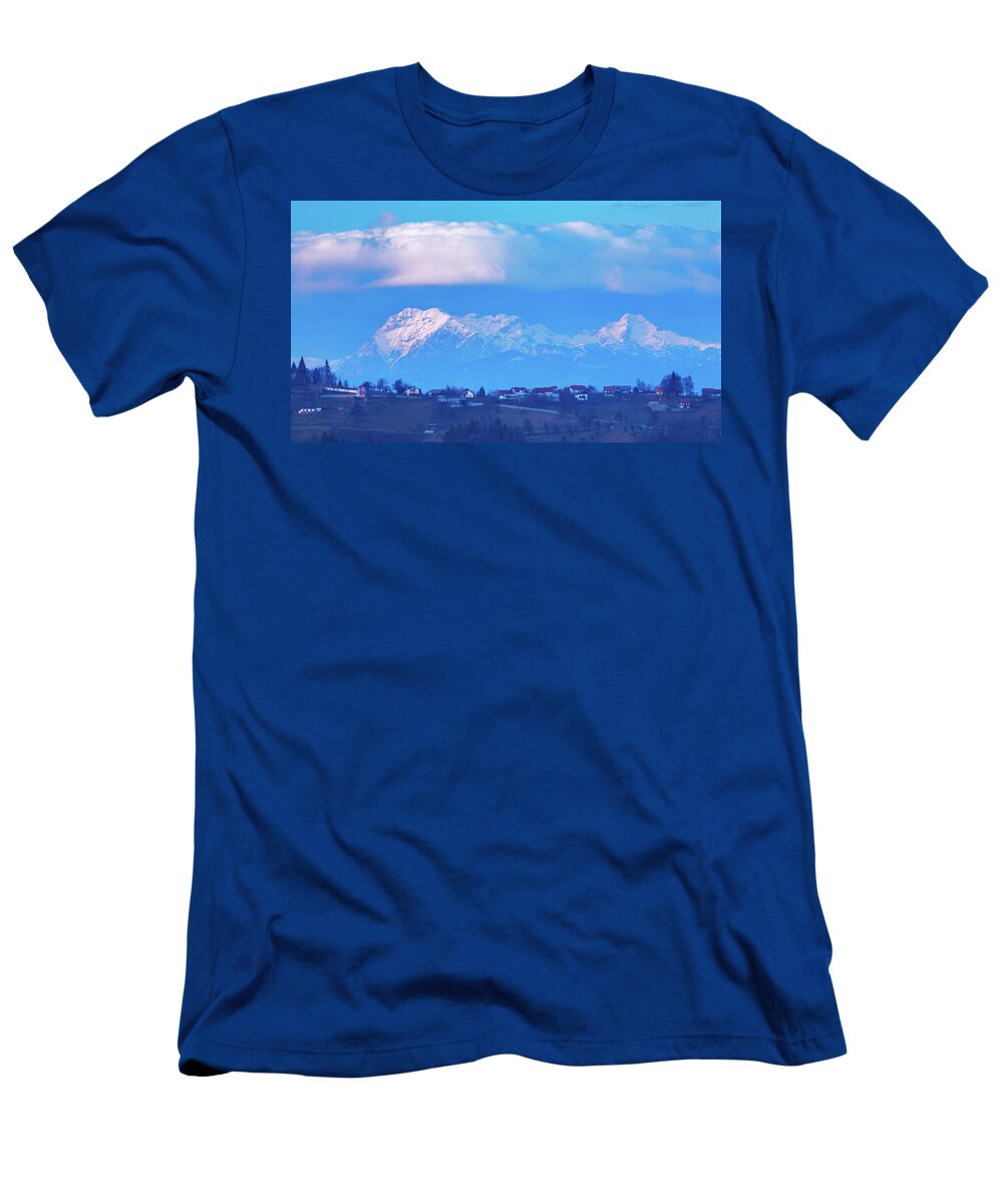Mountains T-Shirt featuring the photograph Mountain view #1 by Ian Middleton