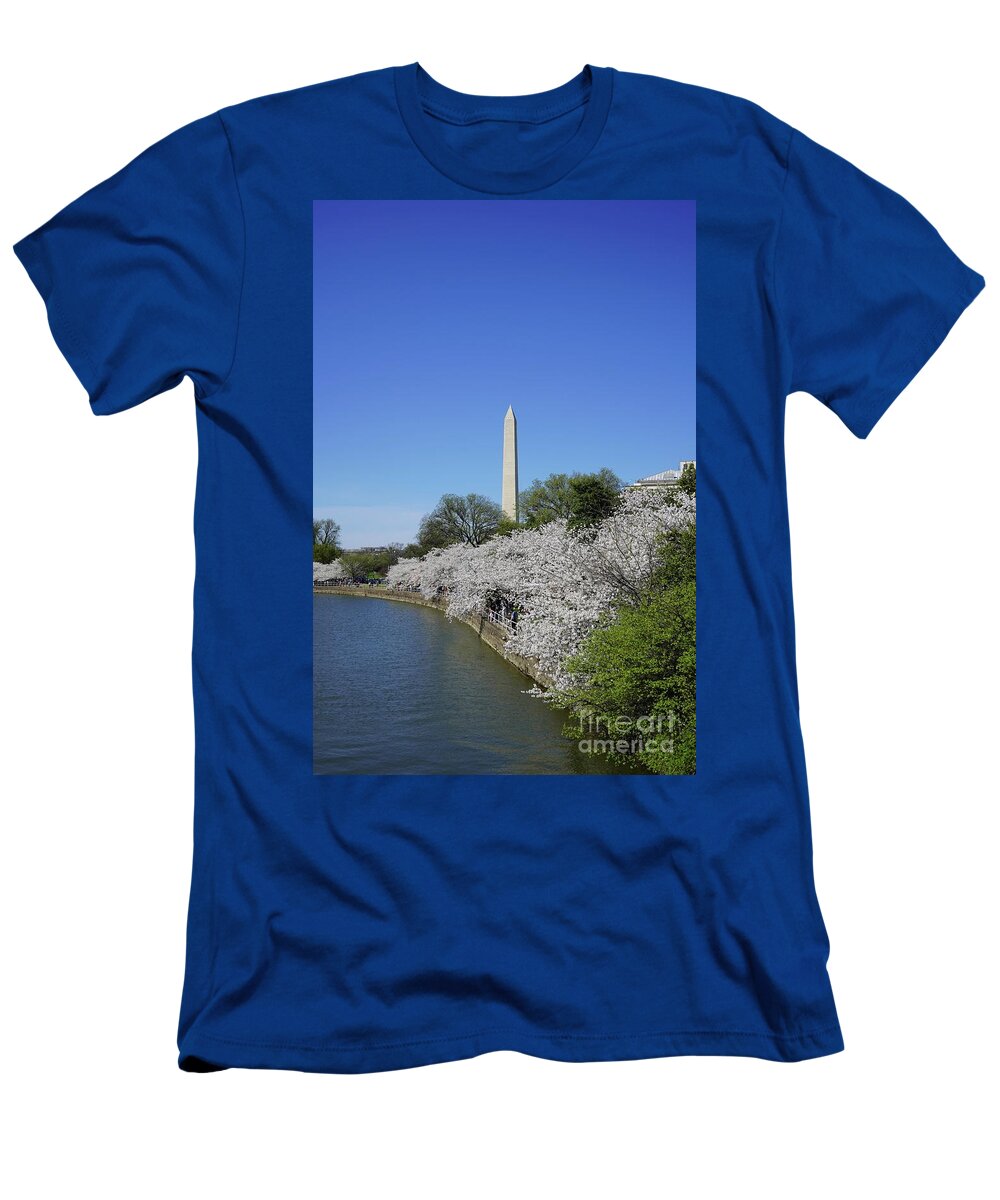 T-Shirt featuring the photograph Cherry Blossoms Washington DC #11 by Annamaria Frost