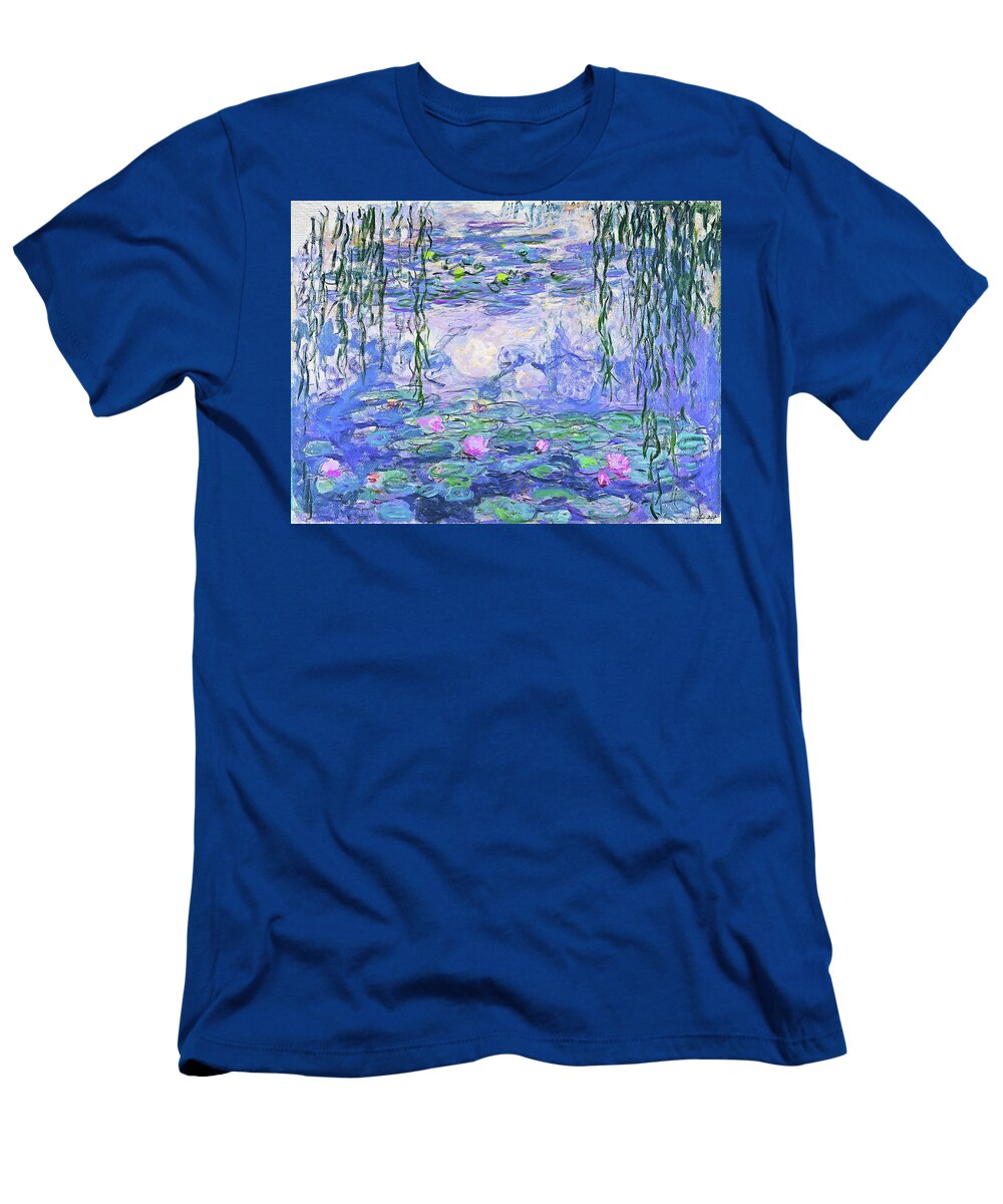 Claude Monet T-Shirt featuring the painting Water Lilies #127 by Claude Monet