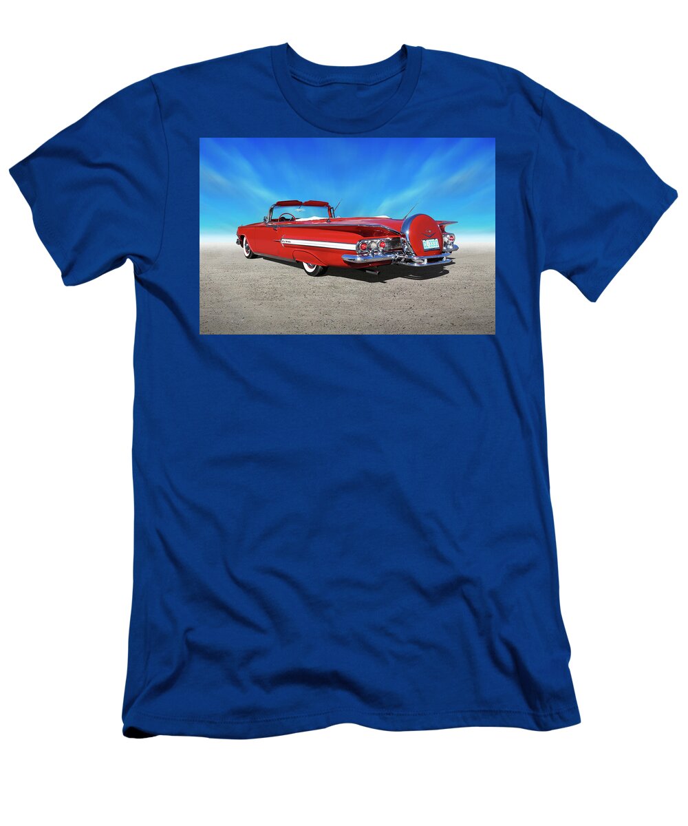 1960 Impala T-Shirt featuring the photograph 1960 Chevy Impala Convertible by Mike McGlothlen