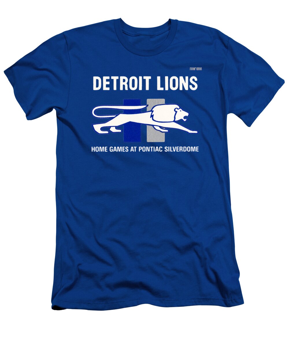 1957 Detroit Lions Vintage Football Art - Row One Brand