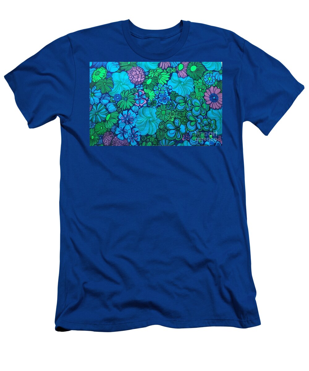 Flower T-Shirt featuring the photograph Flower power rock poster by Action