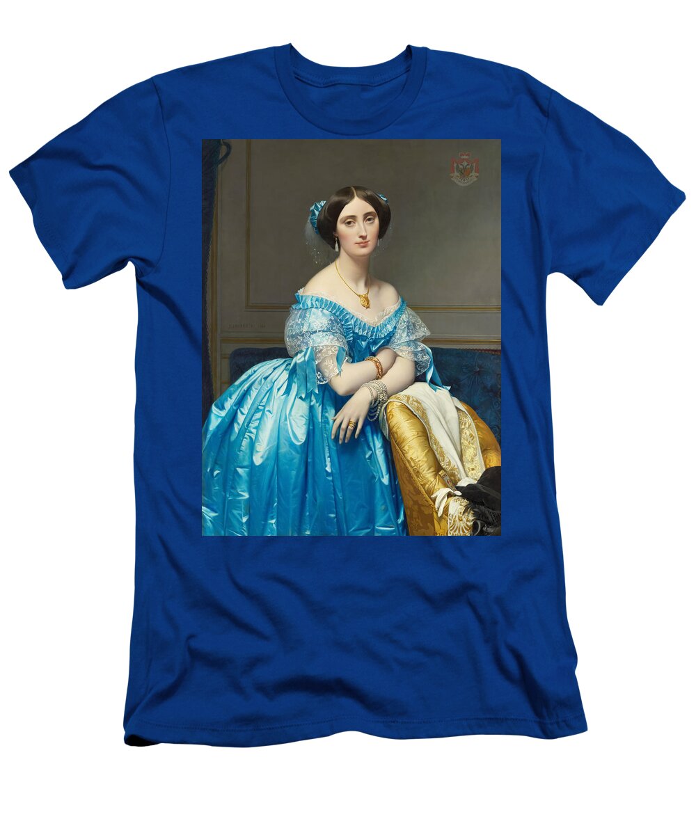 Princess T-Shirt featuring the painting Princesse de Broglie #3 by Jean Auguste Dominique Ingres