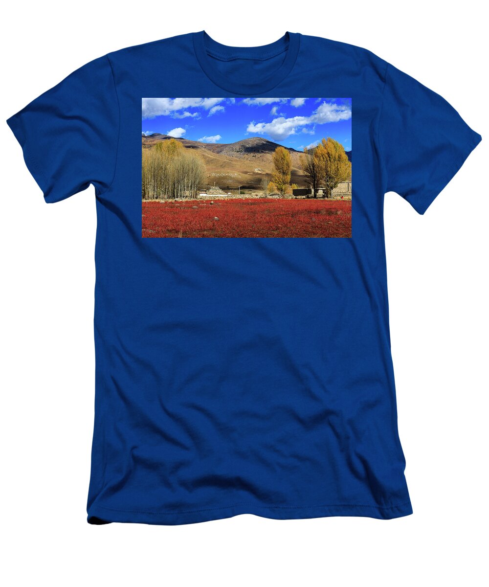 Autumn T-Shirt featuring the photograph Red Grass Beach #3 by Jason KS Leung
