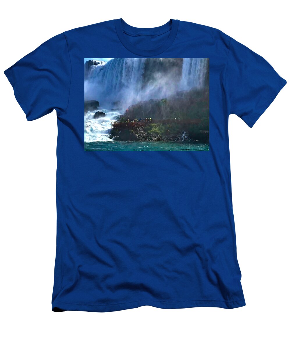 A Walk In The Mist T-Shirt featuring the photograph A White Water Walk In The Mist - Niagara Falls by Russ Harris