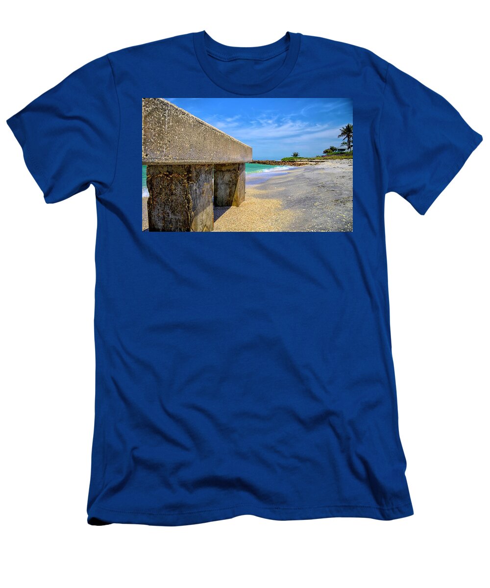Boca Grande T-Shirt featuring the photograph Abandoned Pier by Alison Belsan Horton