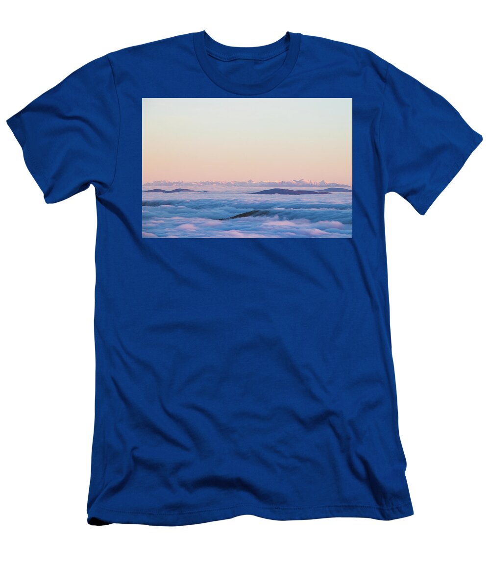 Transportation T-Shirt featuring the photograph Above clouds and sunset - High Tatras, Slovakia by Vaclav Sonnek