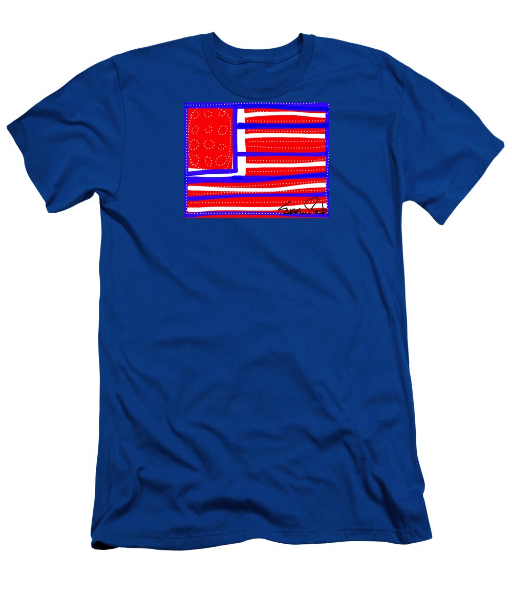 American T-Shirt featuring the digital art Americana Patriot by Susan Fielder