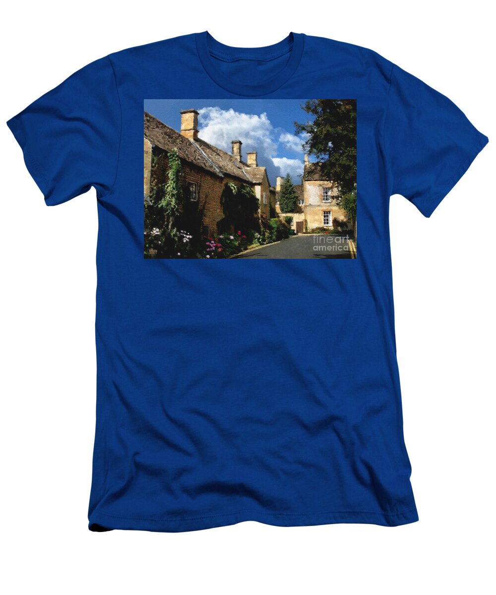 Bourton-on-the-water T-Shirt featuring the photograph Another Backstreet in Bourton by Brian Watt