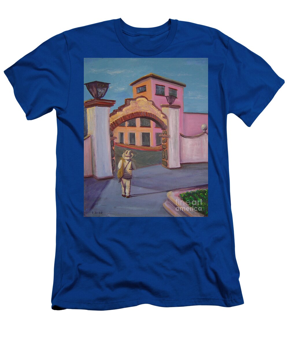 Mexico T-Shirt featuring the painting Arco de Jiutepec by Lilibeth Andre