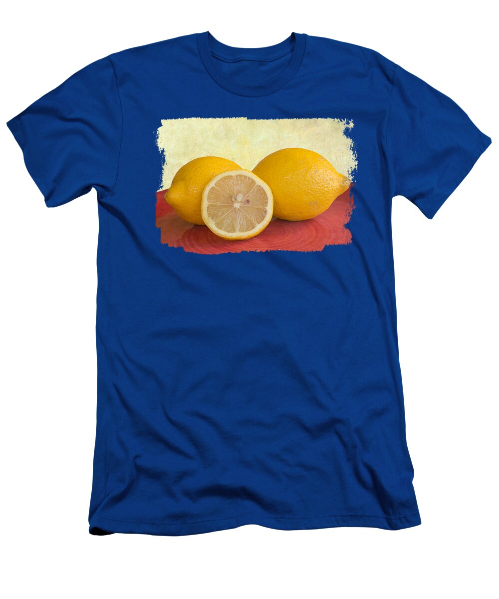 Lemon T-Shirt featuring the mixed media Lemons by Elisabeth Lucas