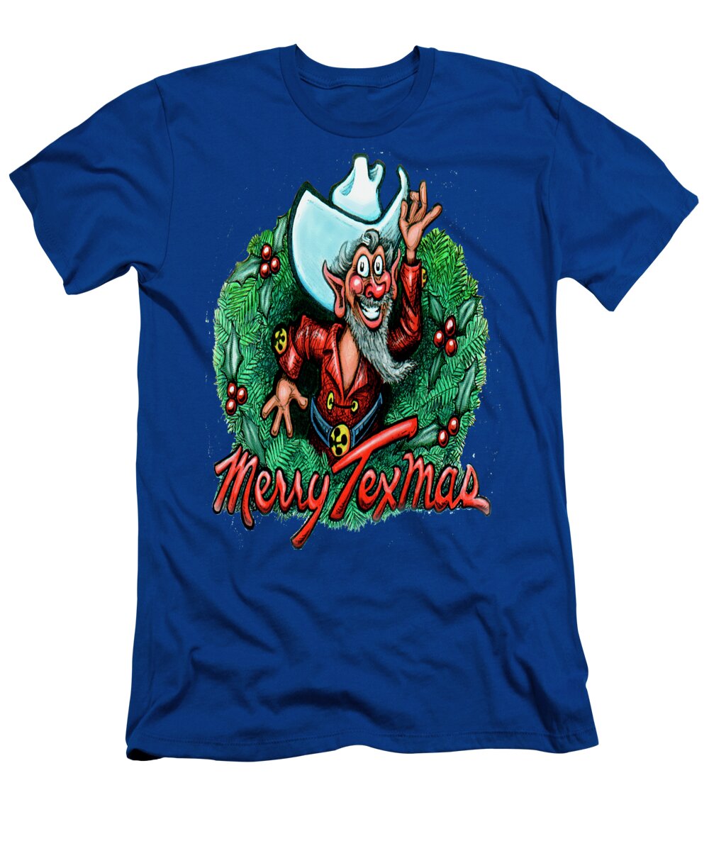 Merry Texmas T-Shirt featuring the digital art Merry Texmas by Kevin Middleton
