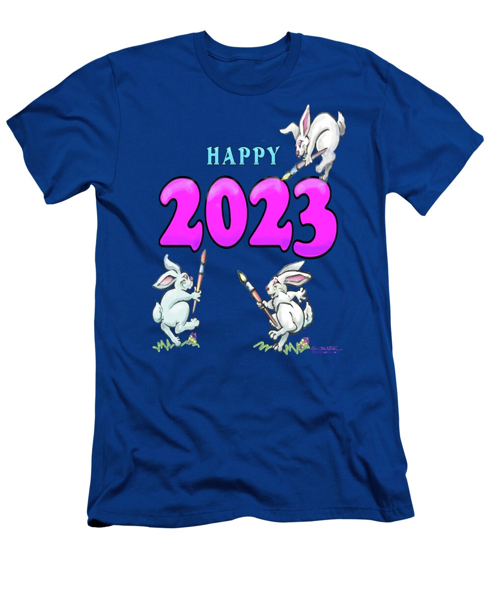 2023 T-Shirt featuring the digital art Happy 2023 by Kevin Middleton