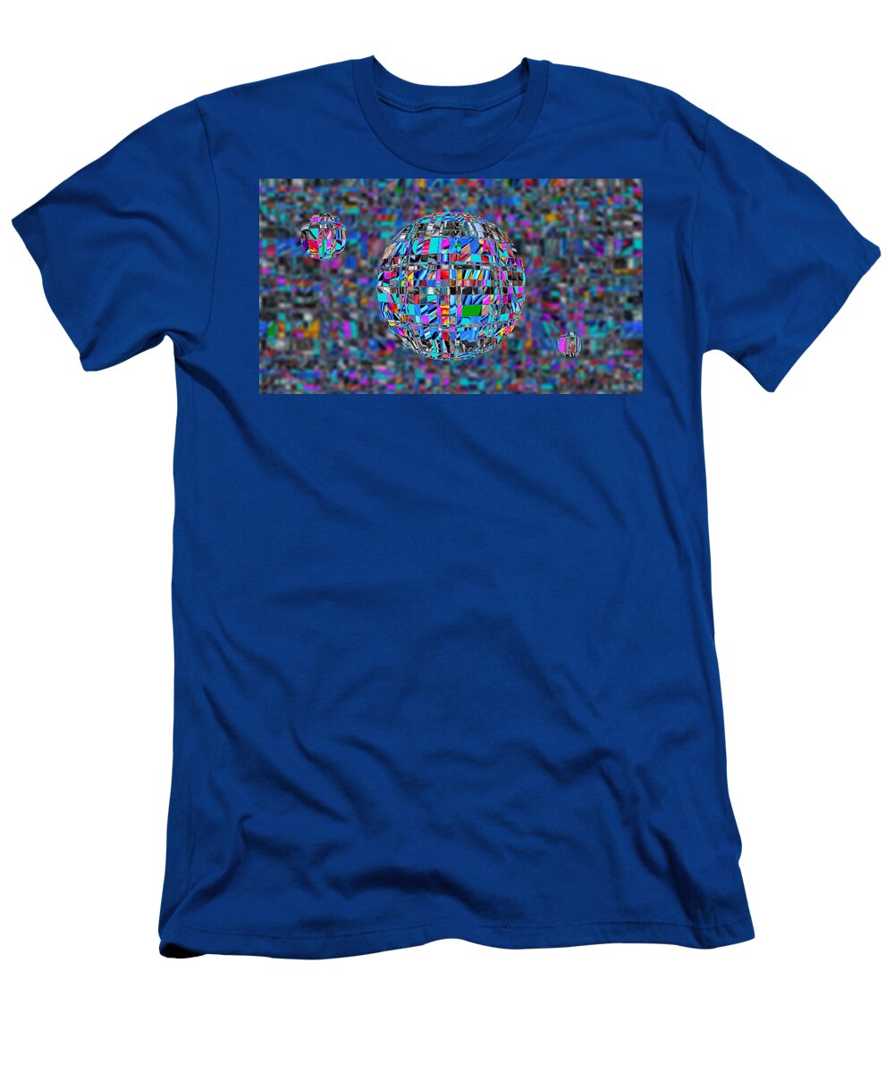 Digital T-Shirt featuring the digital art Ballsy Abstract by Ronald Mills