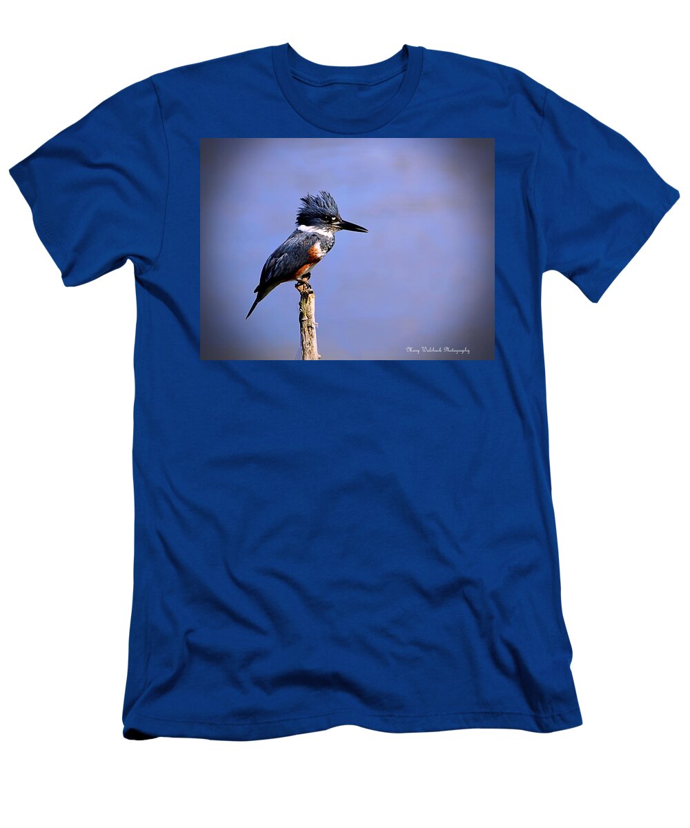 Birds T-Shirt featuring the photograph Belted Kingfisher by Mary Walchuck