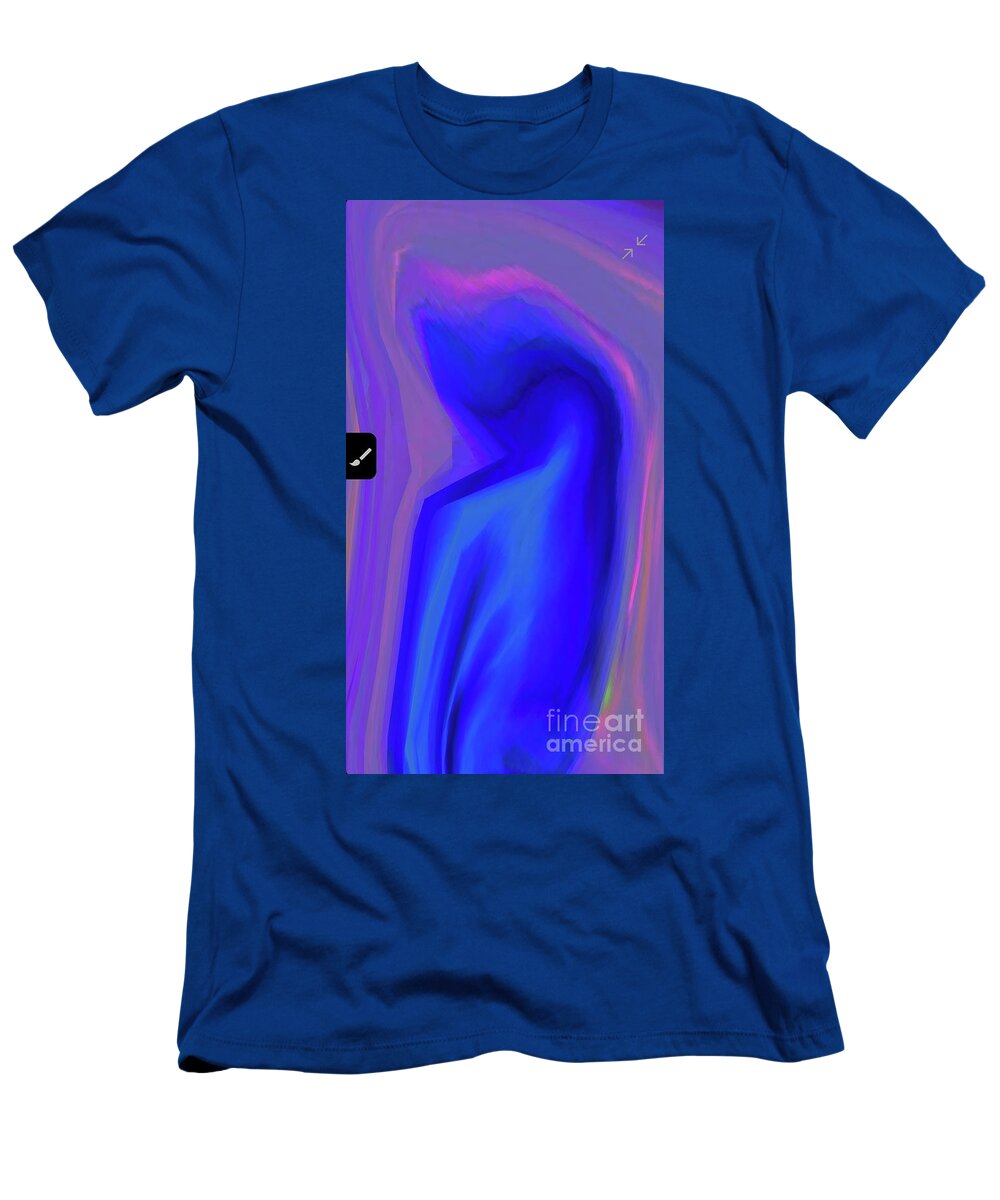  T-Shirt featuring the digital art Blue 1 by Glenn Hernandez