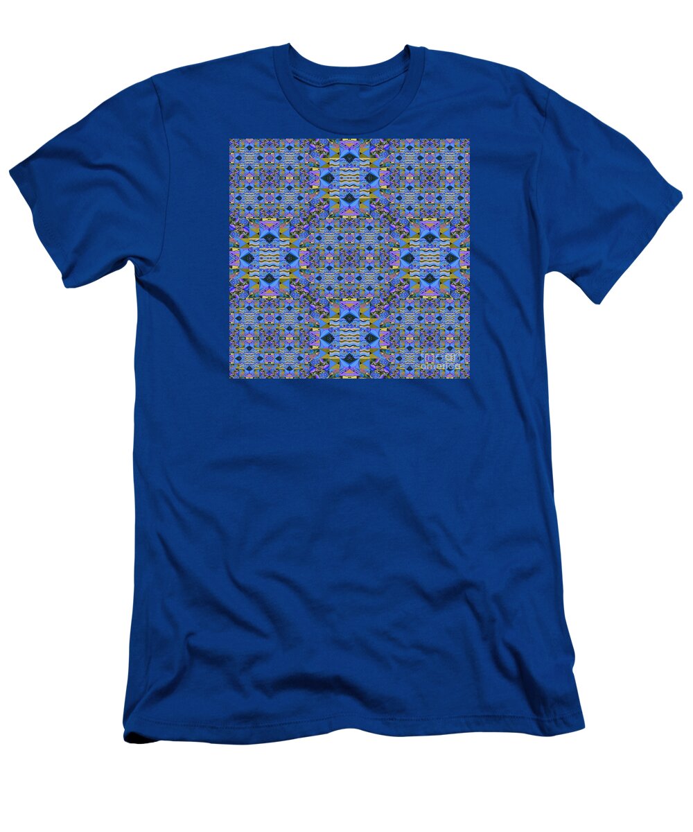 Blue Magic 2 By Helena Tiainen T-Shirt featuring the painting Blue Magic 2 by Helena Tiainen