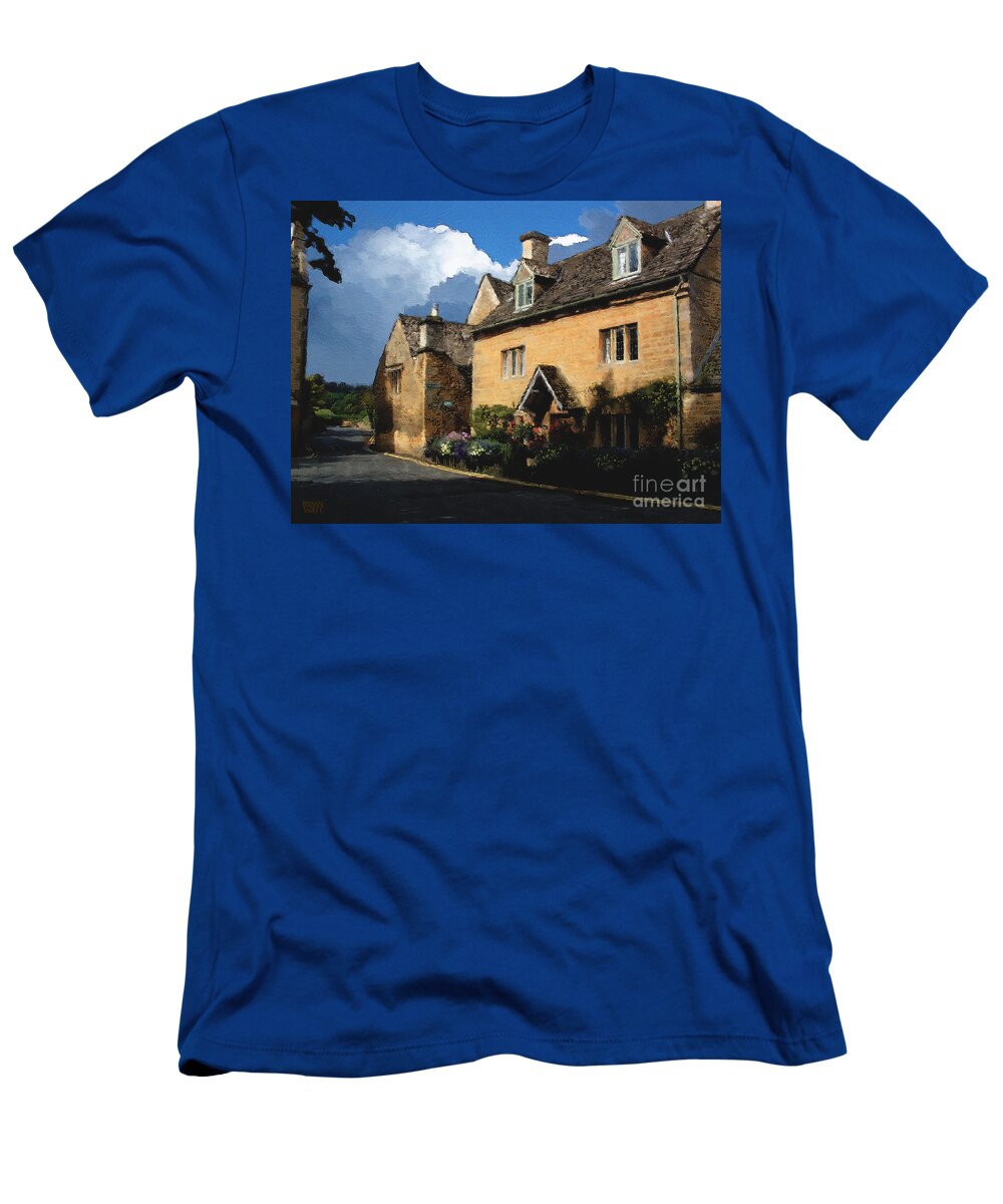 Bourton-on-the-water T-Shirt featuring the photograph Bourton Backstreet by Brian Watt