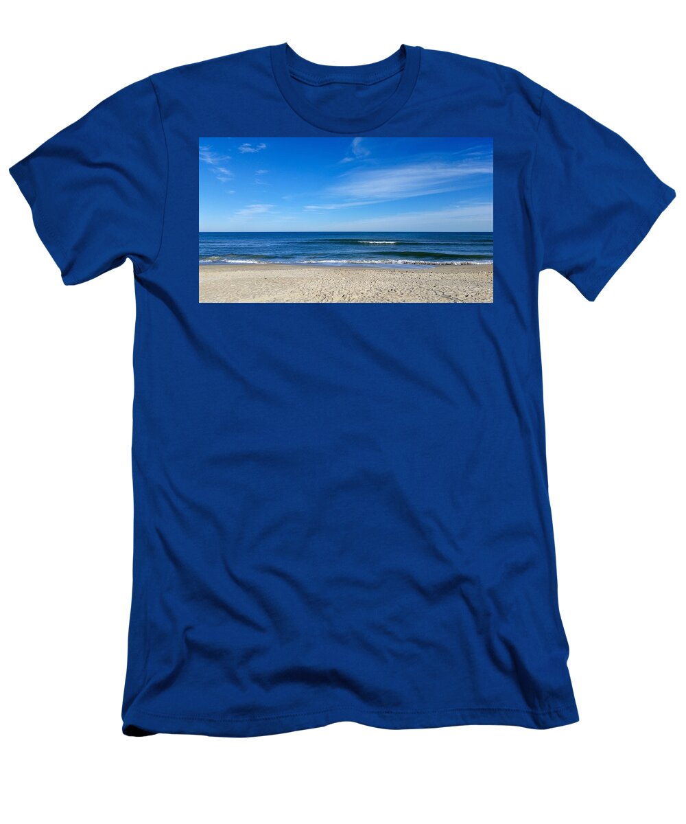 Kure Beach T-Shirt featuring the photograph Calming Ocean View by Rick Nelson