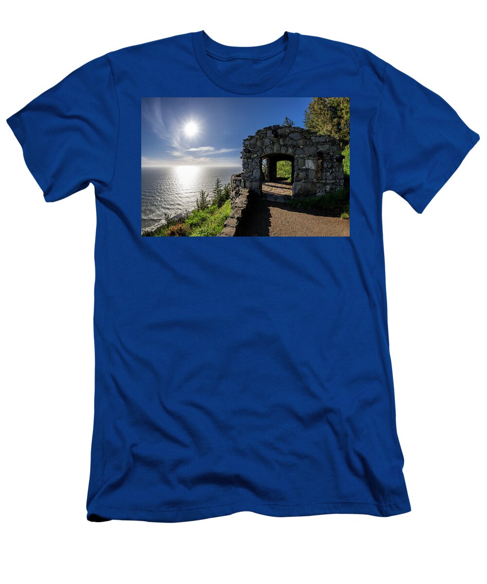 Northwest T-Shirt featuring the photograph Cape Perpetua Lookout by Pelo Blanco Photo