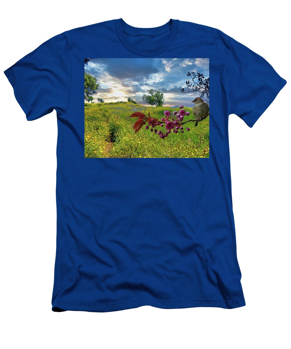 Flowers Of Field T-Shirt featuring the digital art Clothed in Splendor by Norman Brule