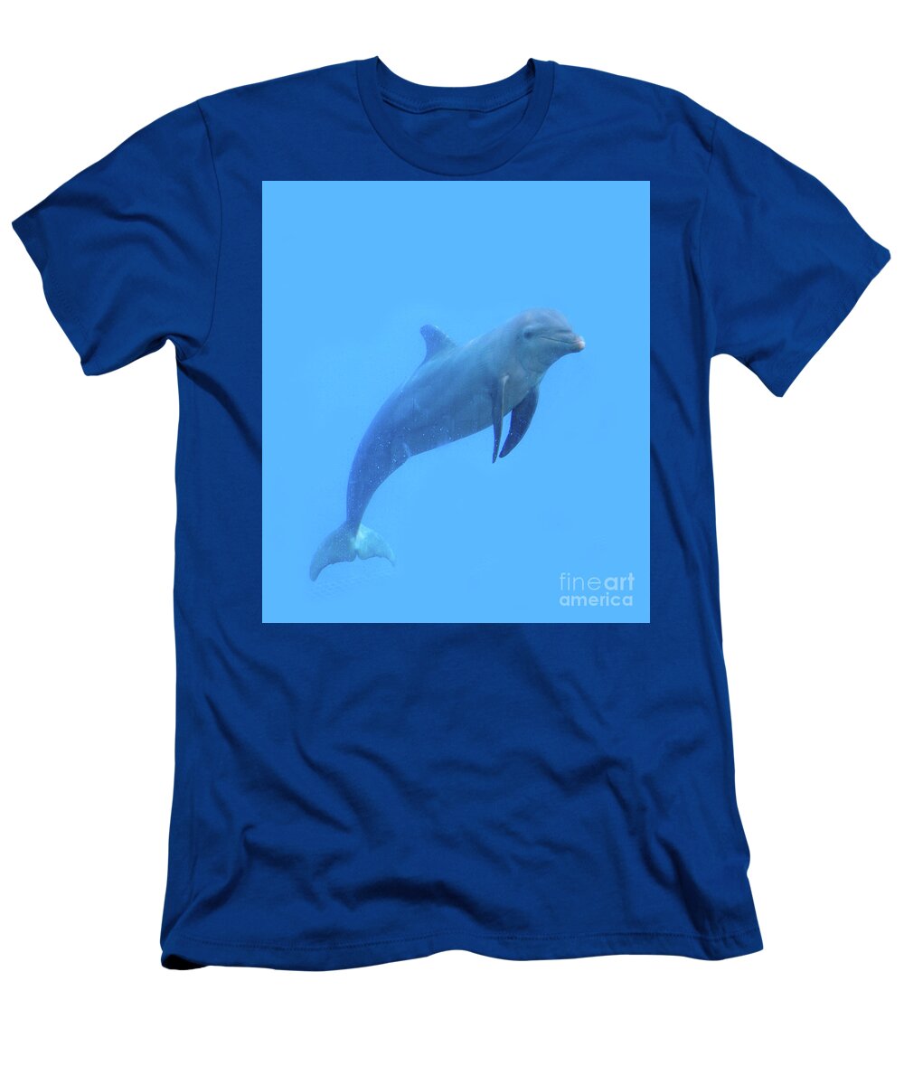 Canada T-Shirt featuring the photograph Cute Dolphin by Mary Mikawoz