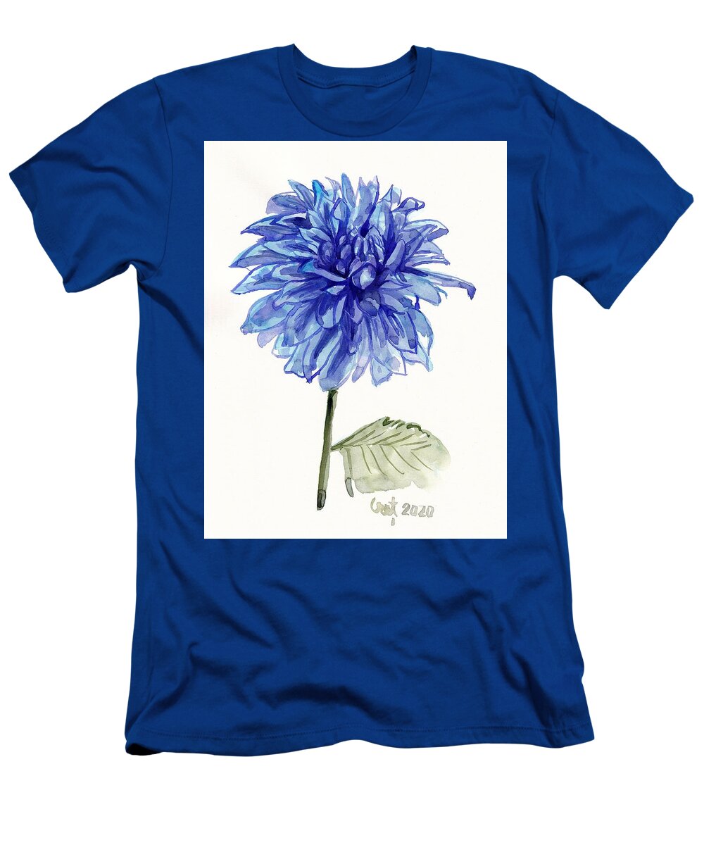 Dahlia T-Shirt featuring the painting Dahlia by George Cret