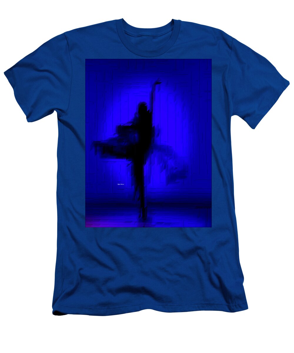 Figure T-Shirt featuring the painting Dancing in the Blue by Rafael Salazar