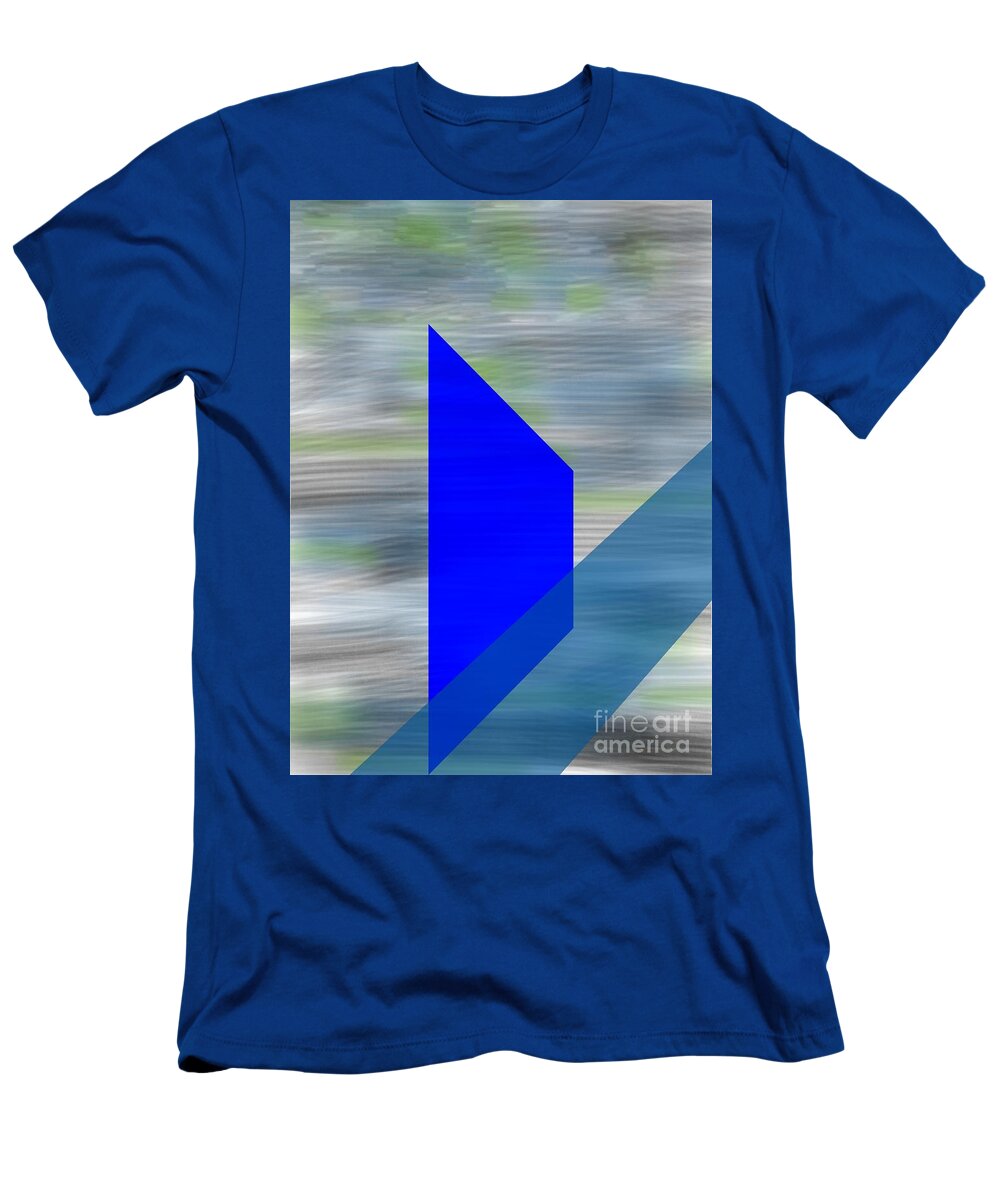 Abstract Art T-Shirt featuring the digital art Deep Blue by Jeremiah Ray