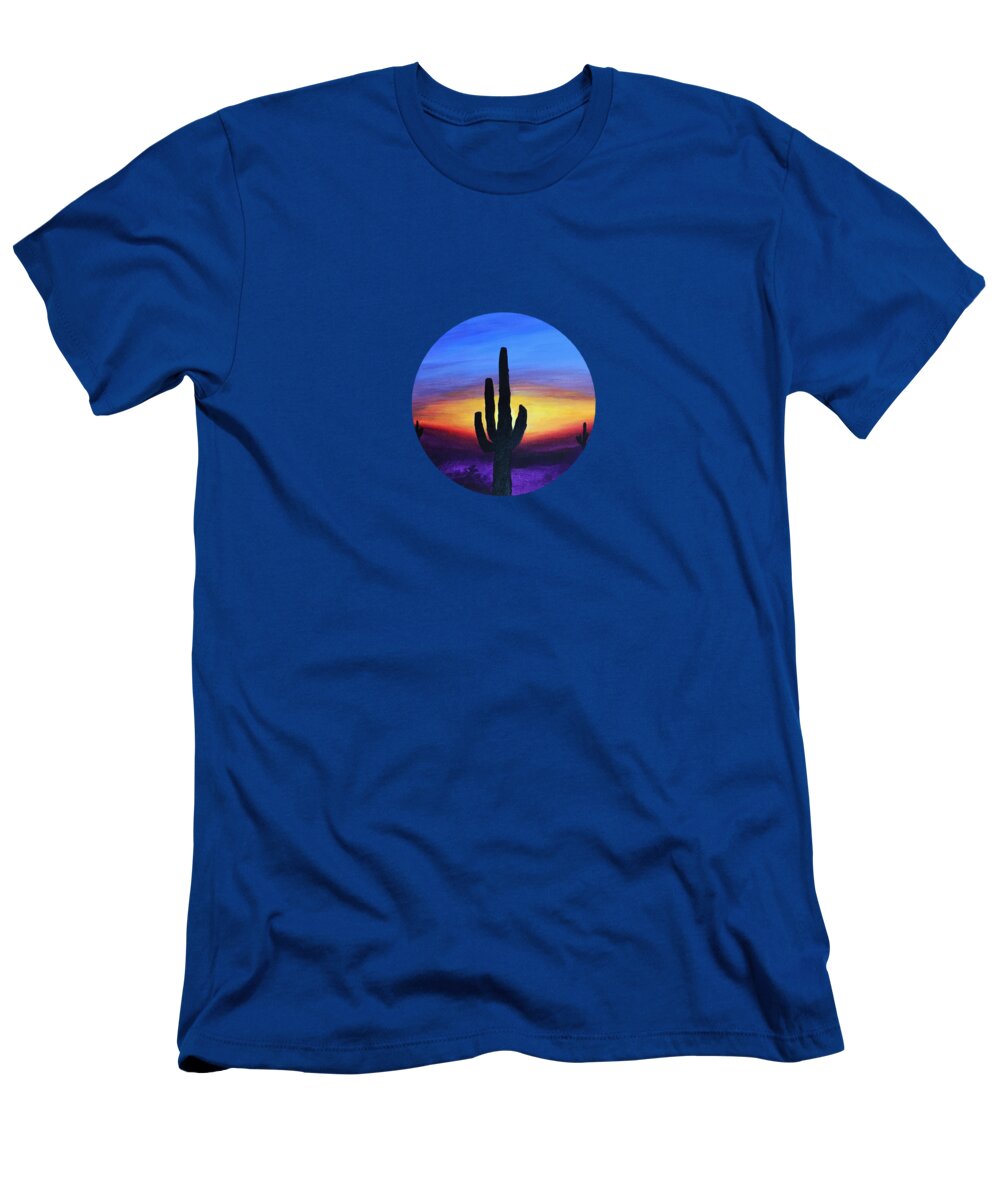 Desert T-Shirt featuring the painting Desert Sunset by Brenda Doberstein