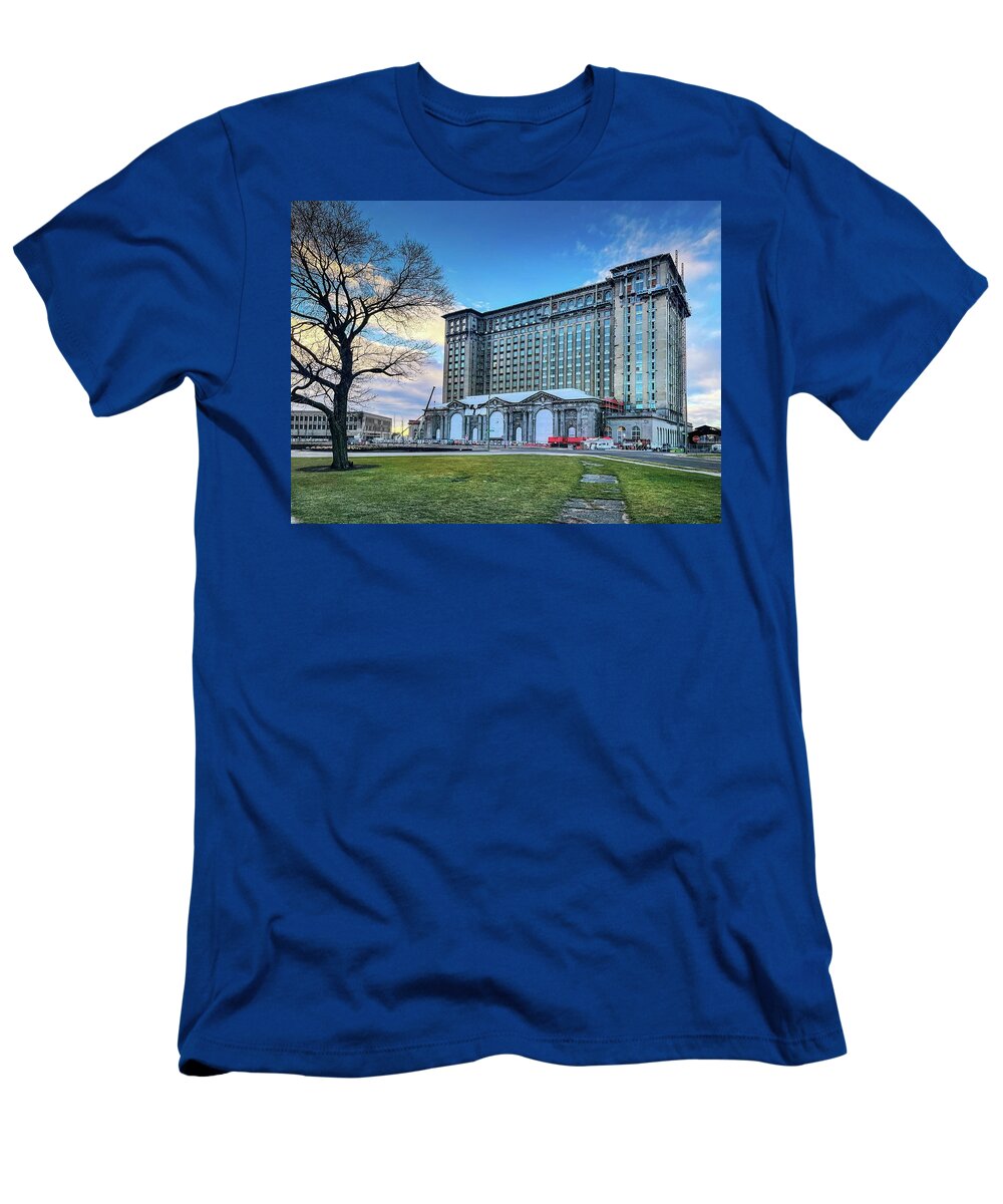 Detroit T-Shirt featuring the photograph Detroit Grand Central IMG_6926 by Michael Thomas