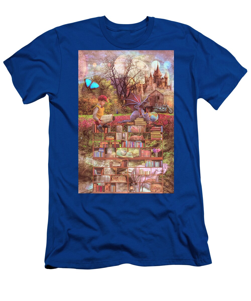 Barn T-Shirt featuring the digital art Discovery in Country Colors by Debra and Dave Vanderlaan