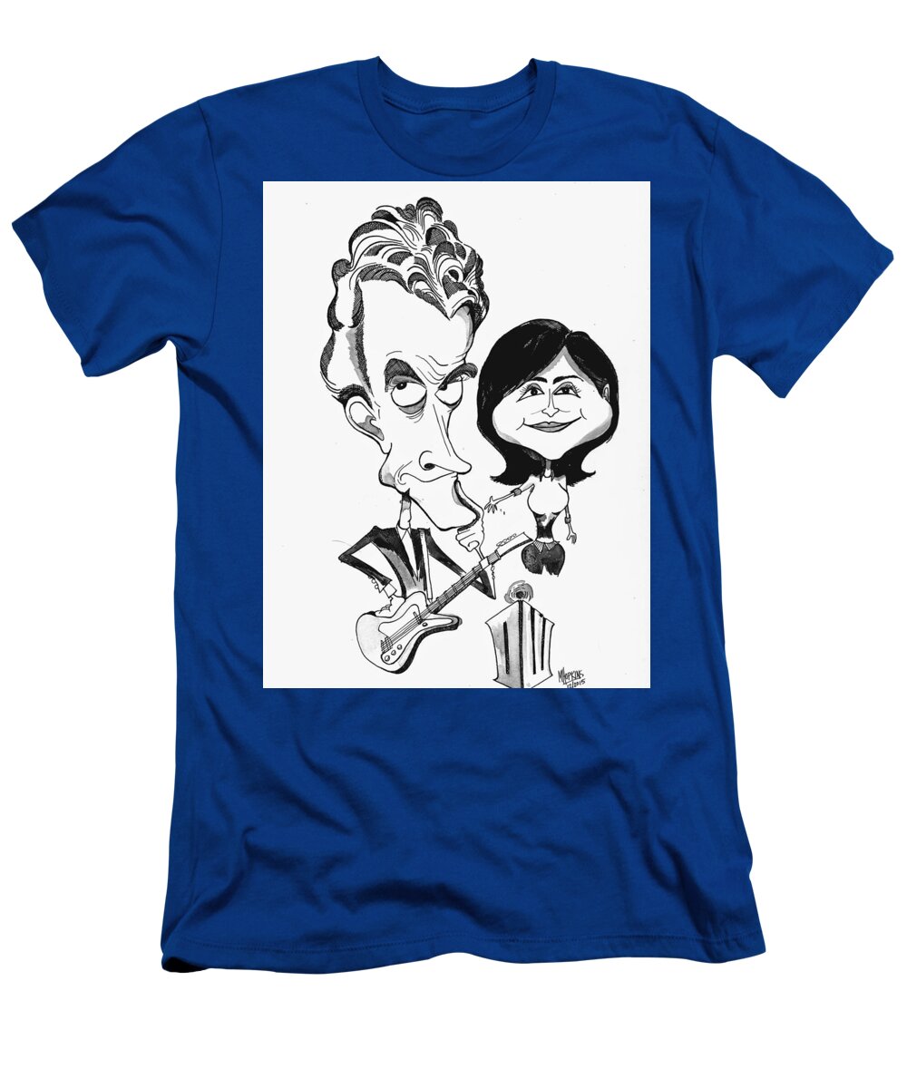 Doctor T-Shirt featuring the drawing Doctor Who and Clara by Michael Hopkins