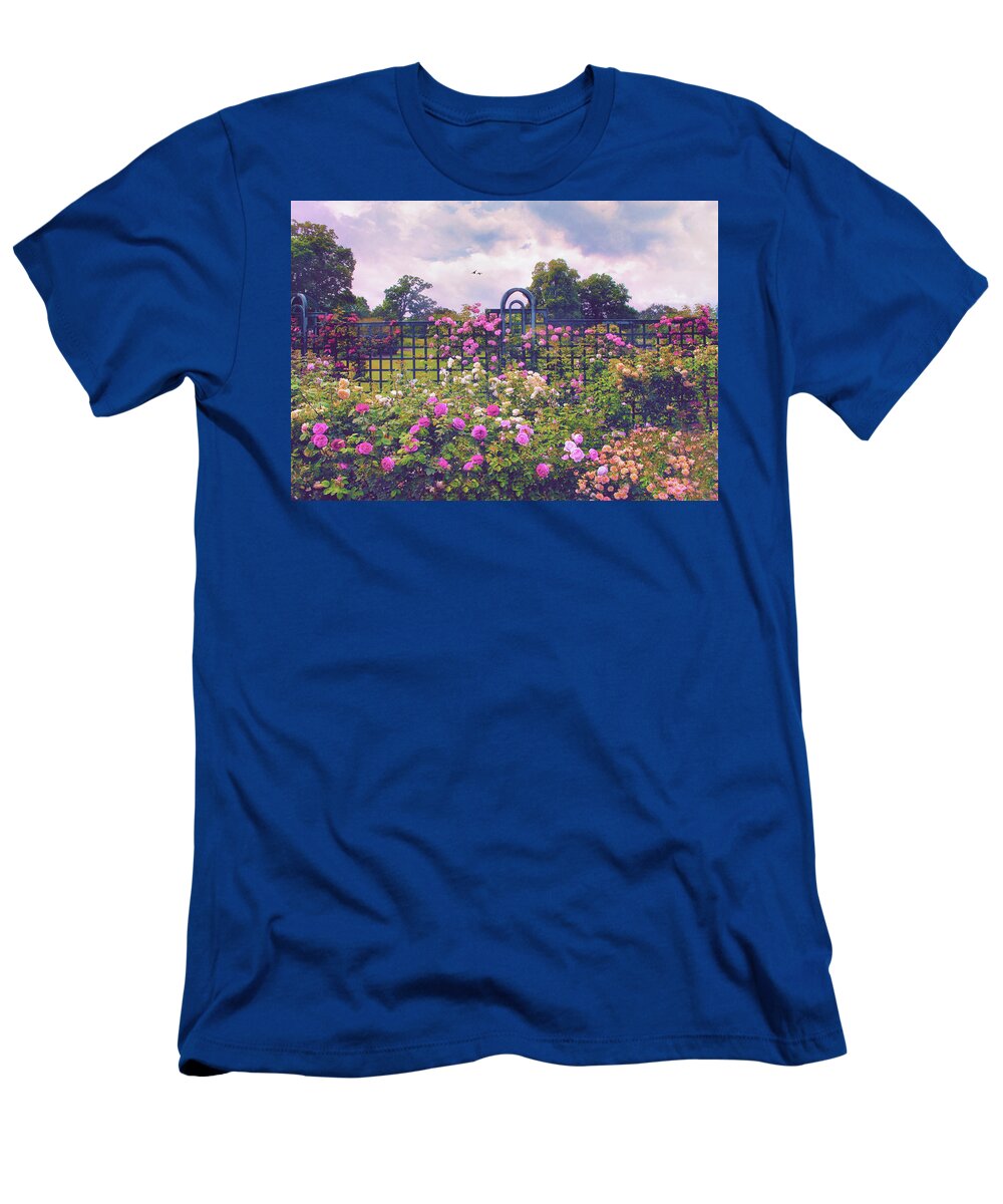 Rose Garden T-Shirt featuring the photograph Rose Trellis Splendor by Jessica Jenney