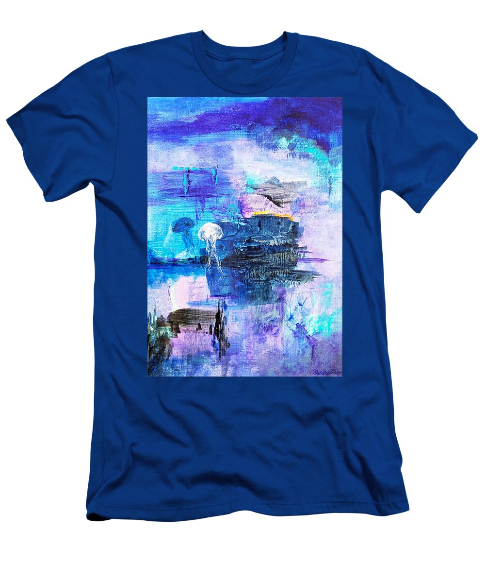 Abstract T-Shirt featuring the painting Extraordinary by Christine Bolden