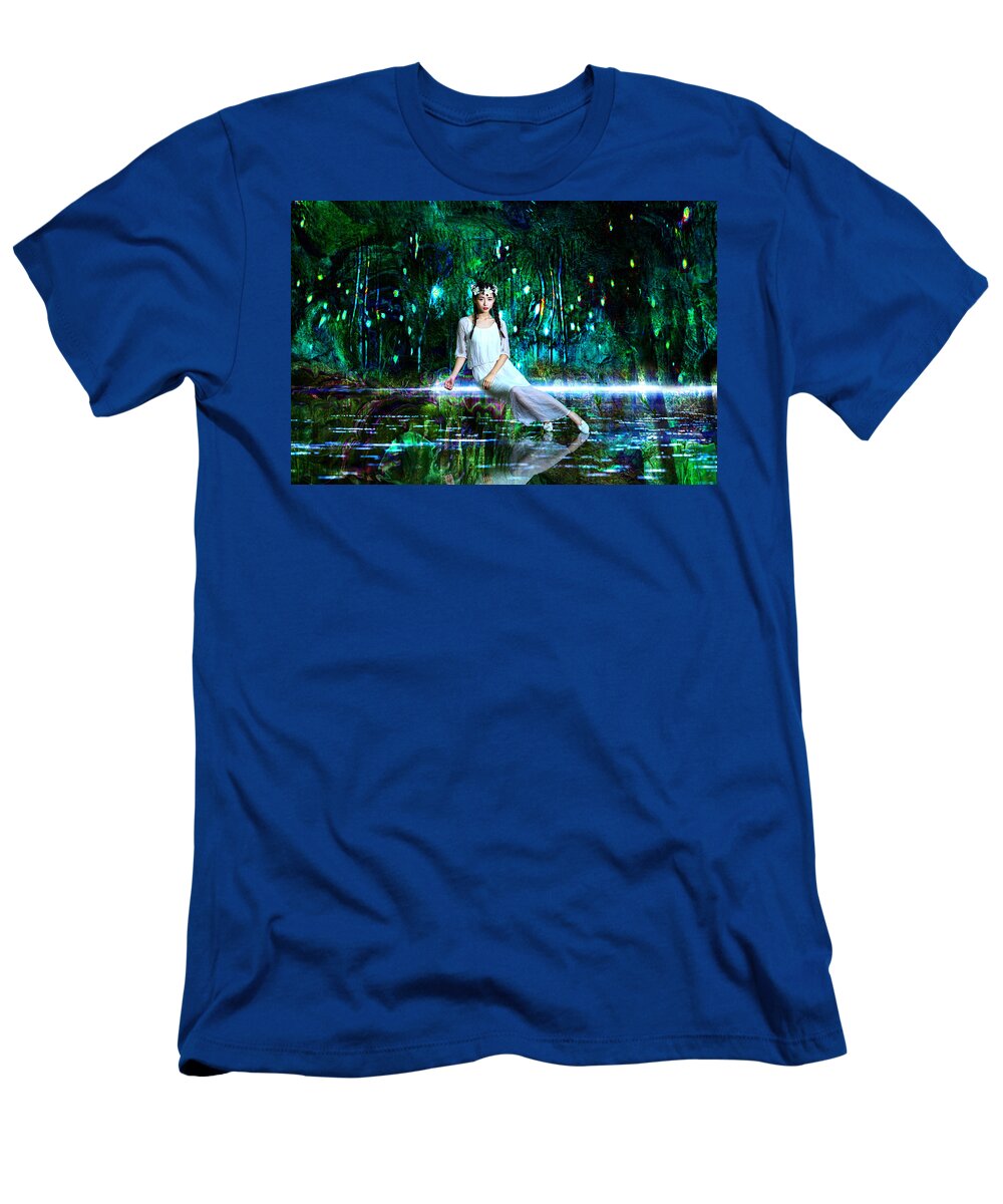 Fairy T-Shirt featuring the digital art Faery Forest 6a by Lisa Yount