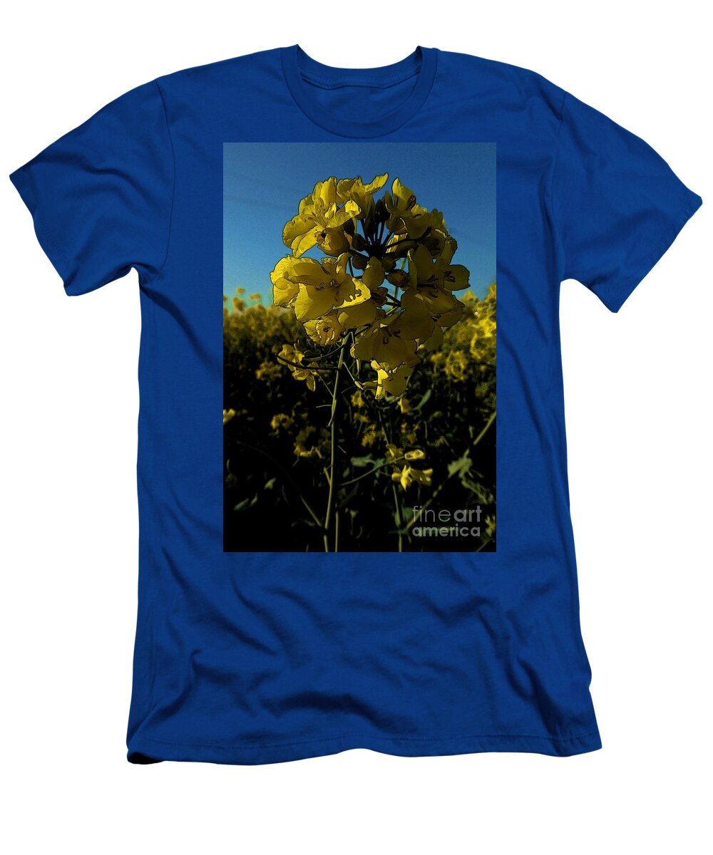 Art T-Shirt featuring the photograph Flowers of colza 3 by Jean Bernard Roussilhe