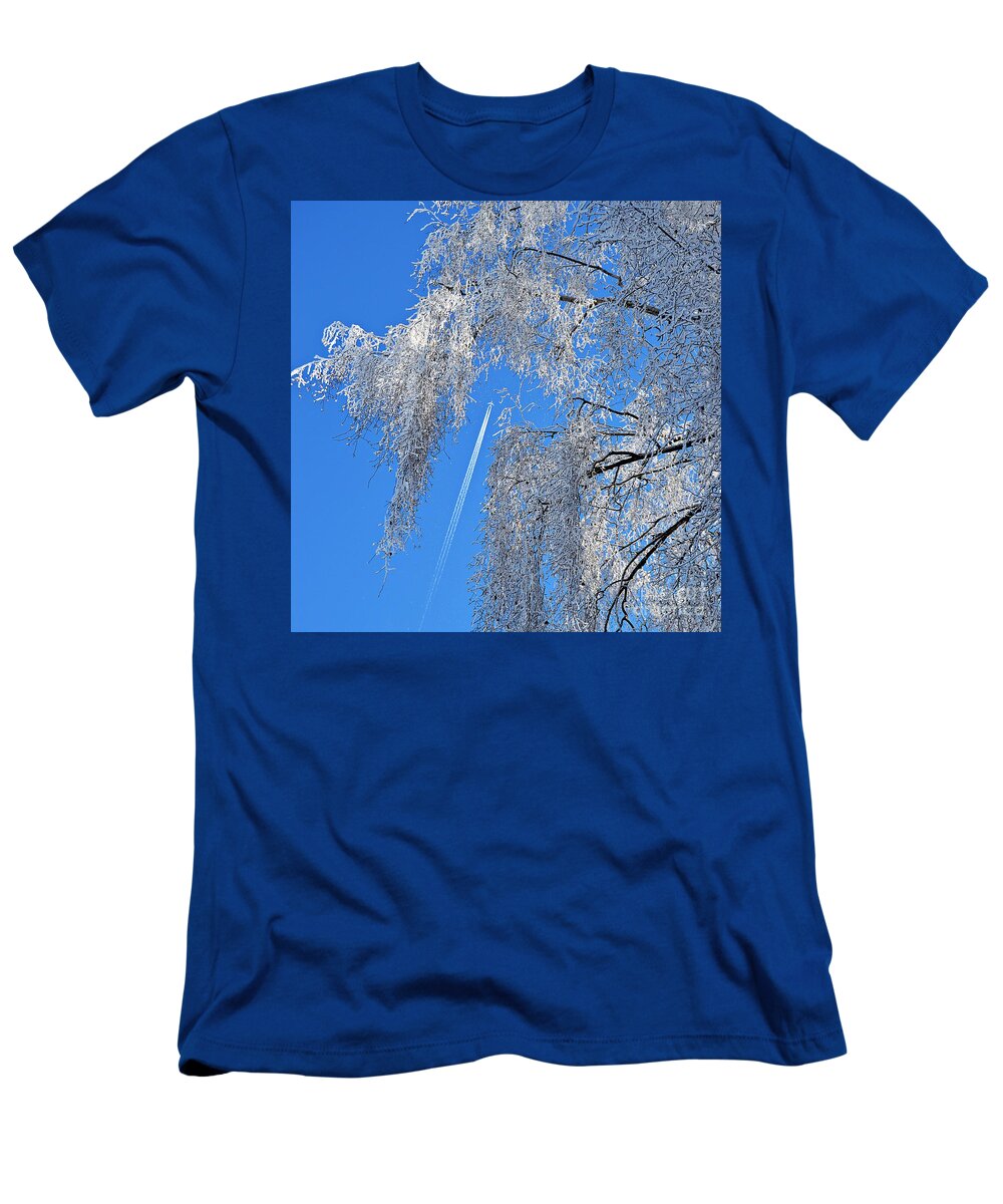 Winter In The Sky T-Shirt featuring the photograph Flying High by Thomas Schroeder