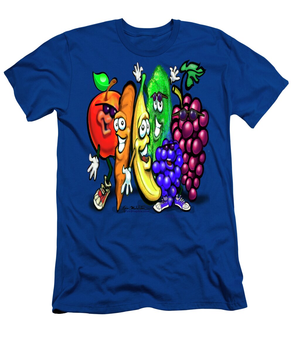 Food T-Shirt featuring the digital art Food Rainbow by Kevin Middleton