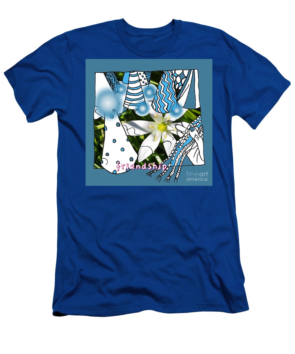 Drawing And Photography T-Shirt featuring the drawing Friendship by Carol Rashawnna Williams