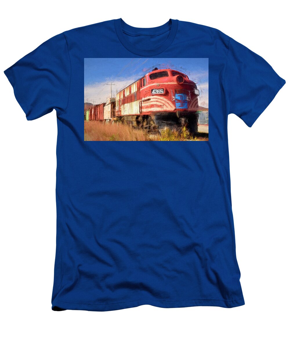Gorham T-Shirt featuring the photograph Gorham Locomotive Closeup by Nancy De Flon