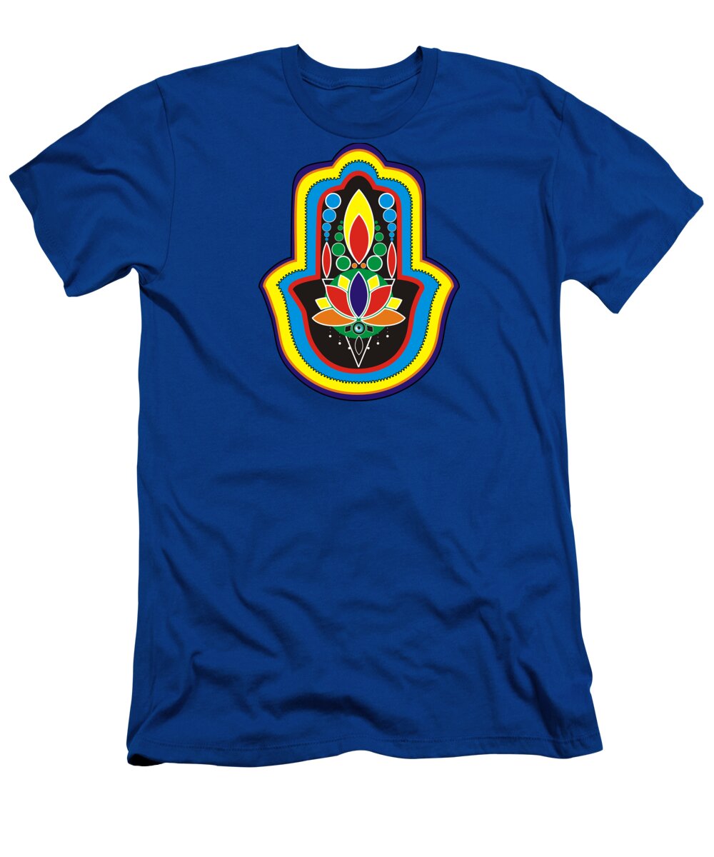 Hamsa T-Shirt featuring the digital art Hamsa by Soul Safe
