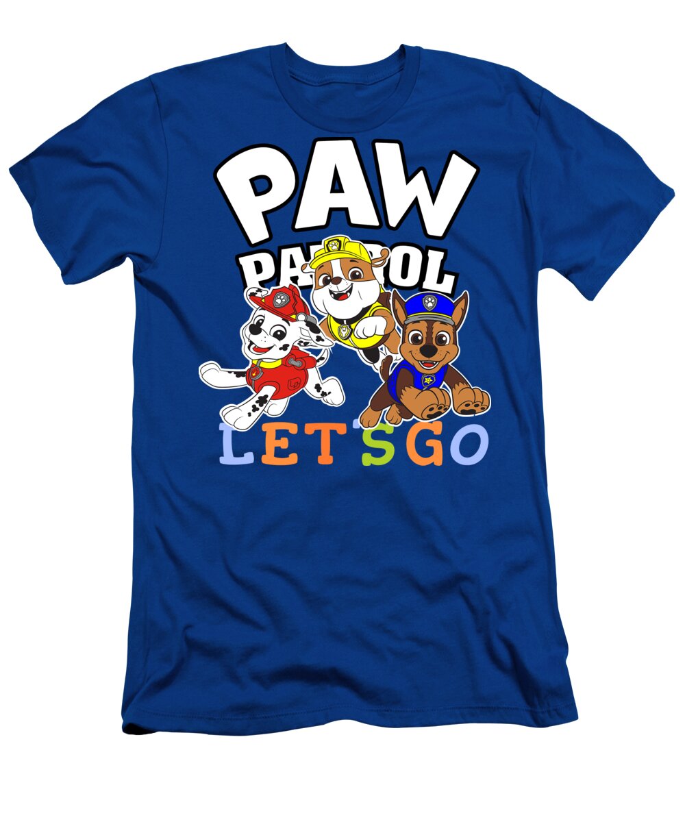 Happy Paw Patrol Funny Kids - by Pixels Hamza Print T-Shirt Eye Amir Design Catching