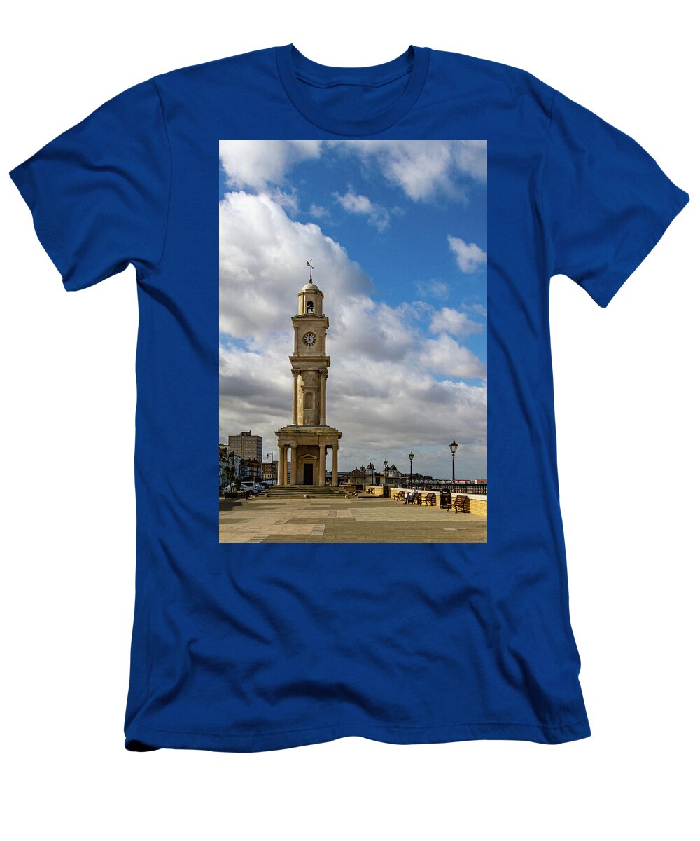 Seaside T-Shirt featuring the photograph Herne Bay Clock Tower by Shirley Mitchell