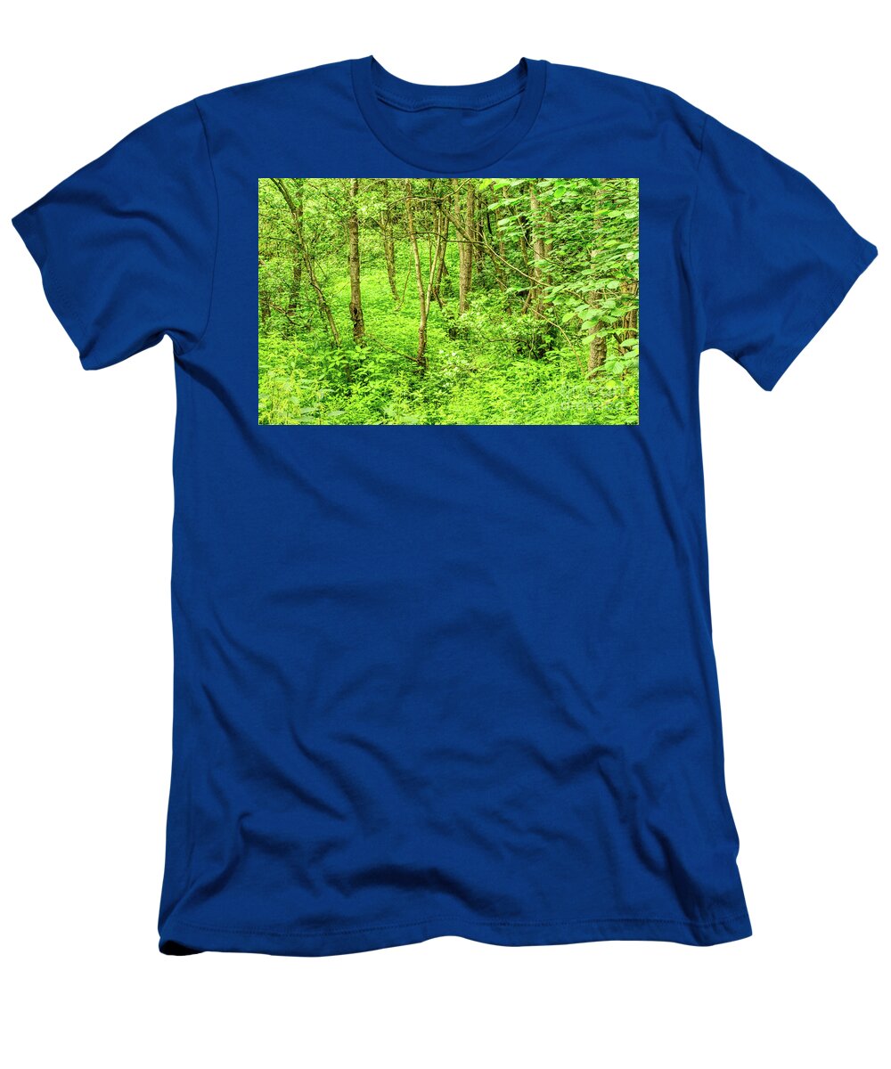 Digital Art T-Shirt featuring the photograph Hopwood Woods Nature Reserve Manchester England UK by Pics By Tony