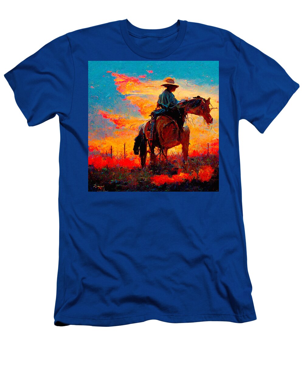 Horse T-Shirt featuring the digital art Horses #5 by Craig Boehman