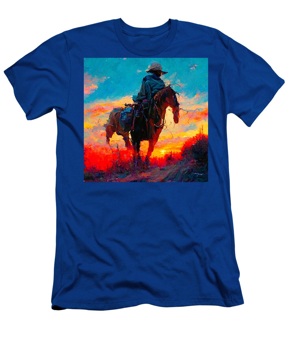 Horse T-Shirt featuring the digital art Horses #8 by Craig Boehman