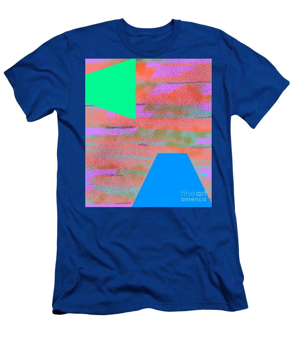 Abstract Art T-Shirt featuring the digital art I hate flying by Jeremiah Ray