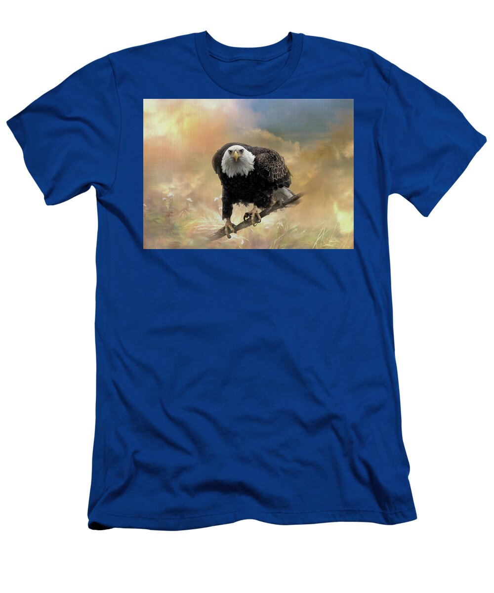 Eagle T-Shirt featuring the photograph Intense Eagle Stare by Patti Deters