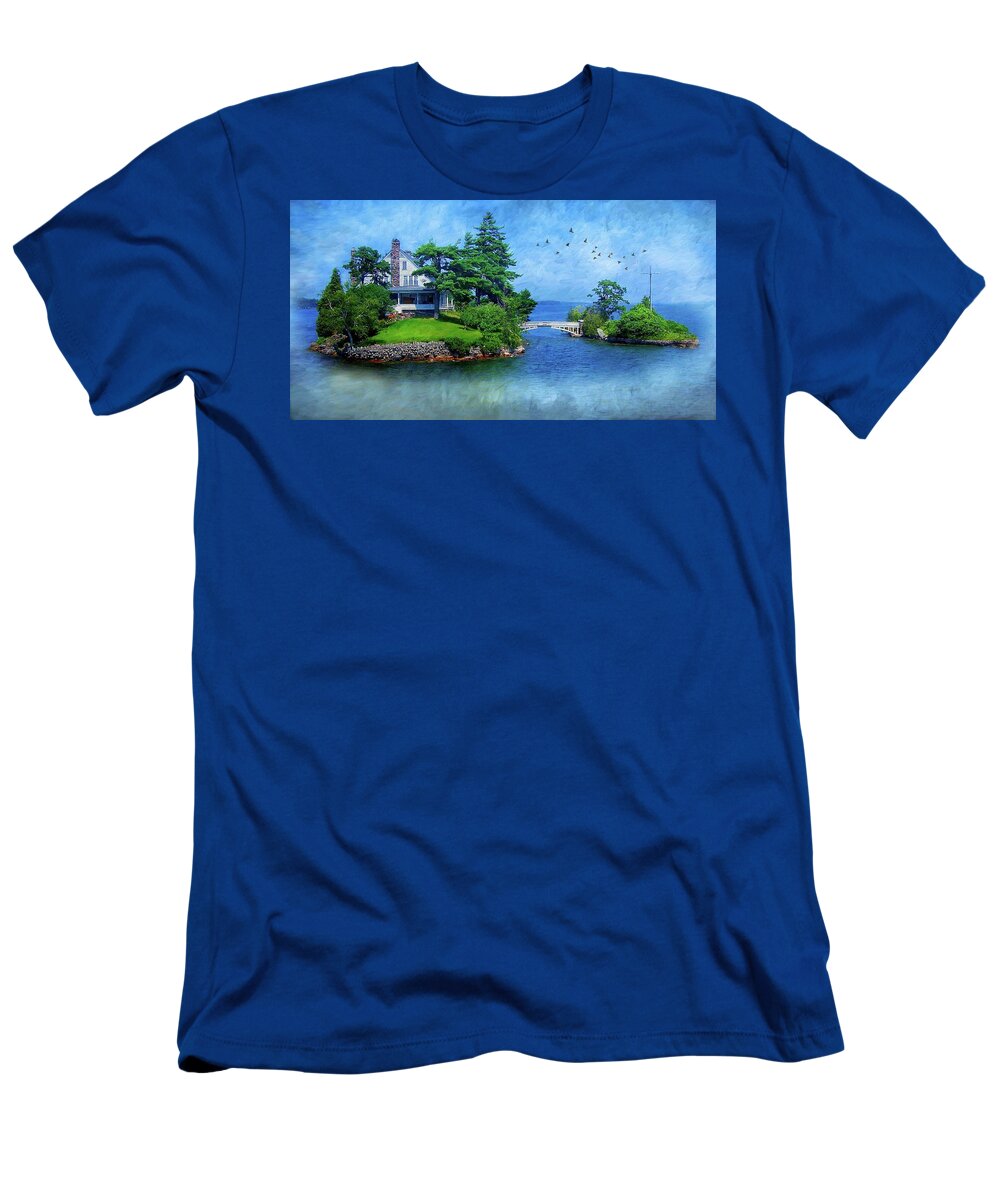 Bridge T-Shirt featuring the photograph Island Home with Bridge - My Happy Place by Patti Deters